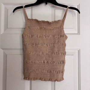 H&M Beige Smocked Camisole